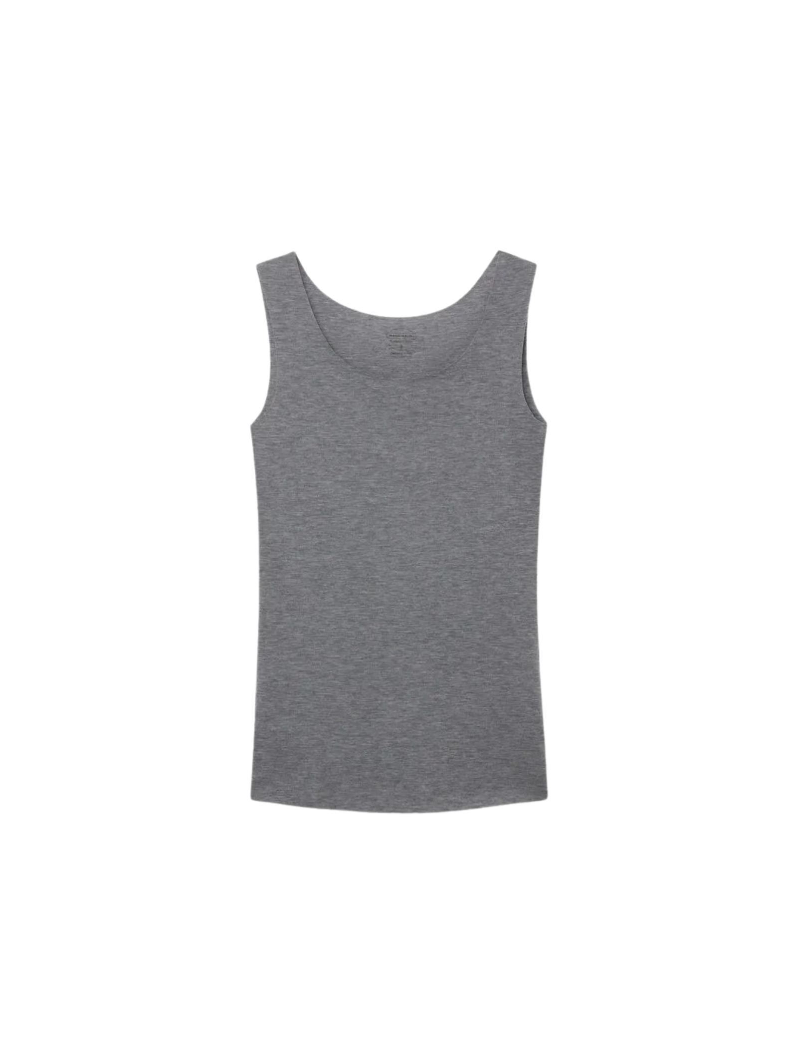 Regata Com Decote Redondo e Sem Costura Em Algodão Cinza Intimissimi