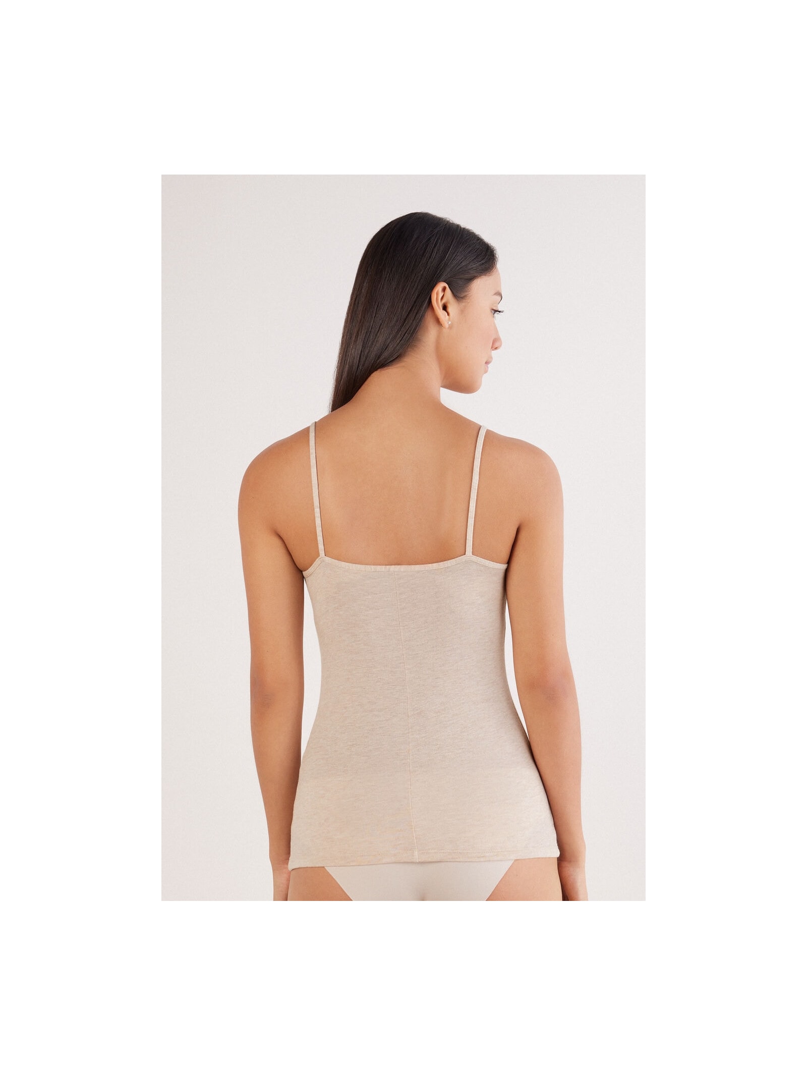 Regata Com Renda Em Modal Ultralight Com Cashmere Bege Intimissimi