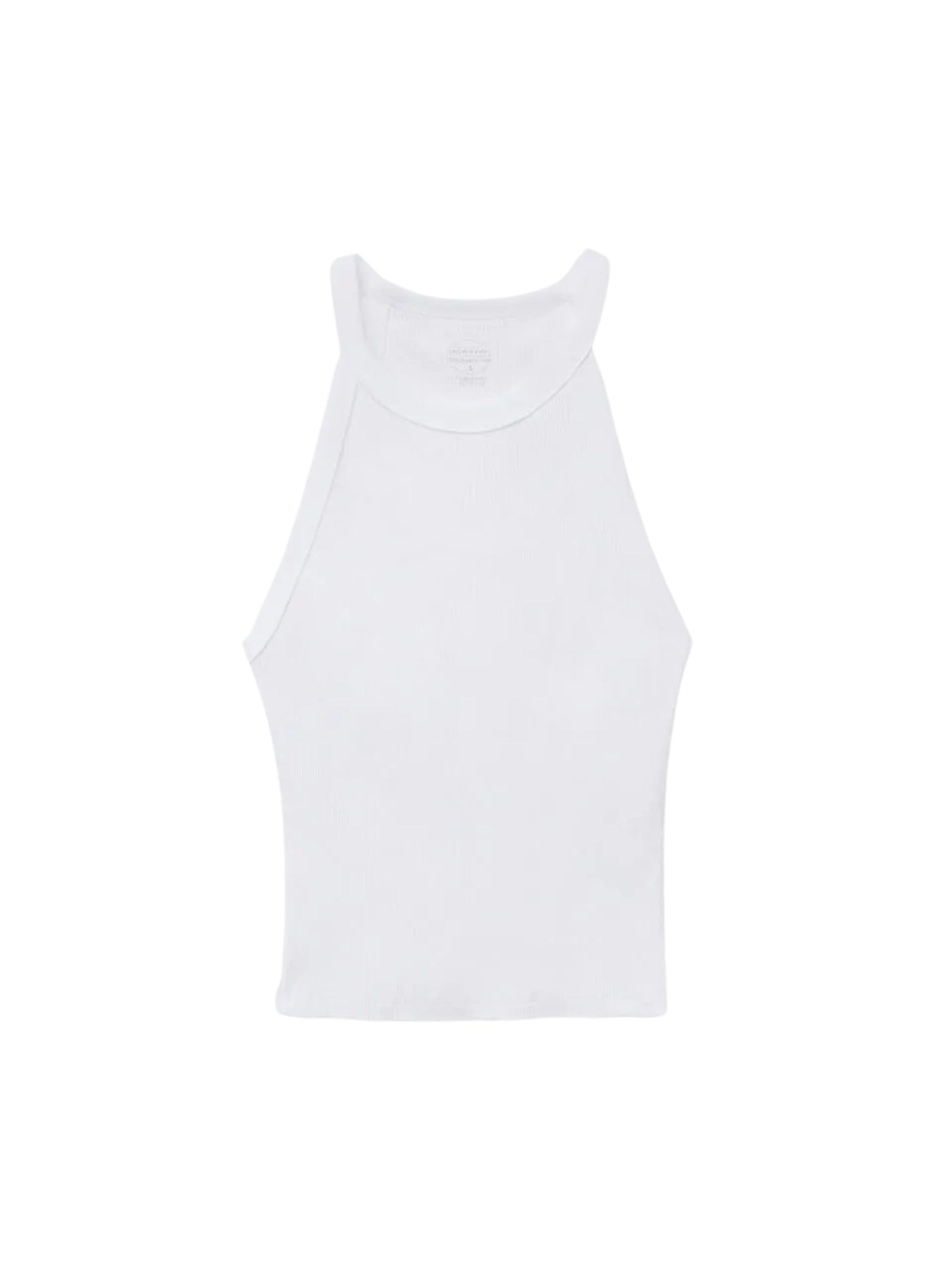 Regata Cropped Canelada Em Algodão Supima Branco Intimissimi