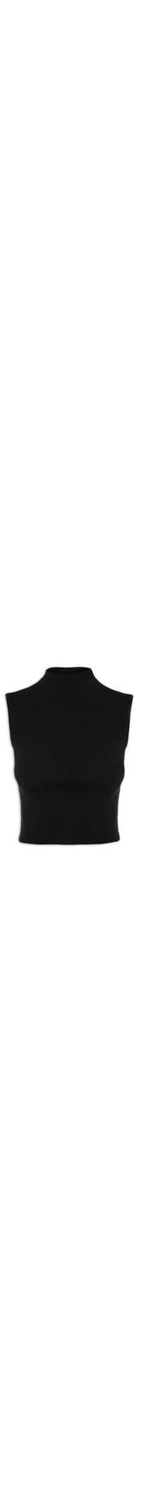Regata Cropped Tricot Basic - Animale - Preto