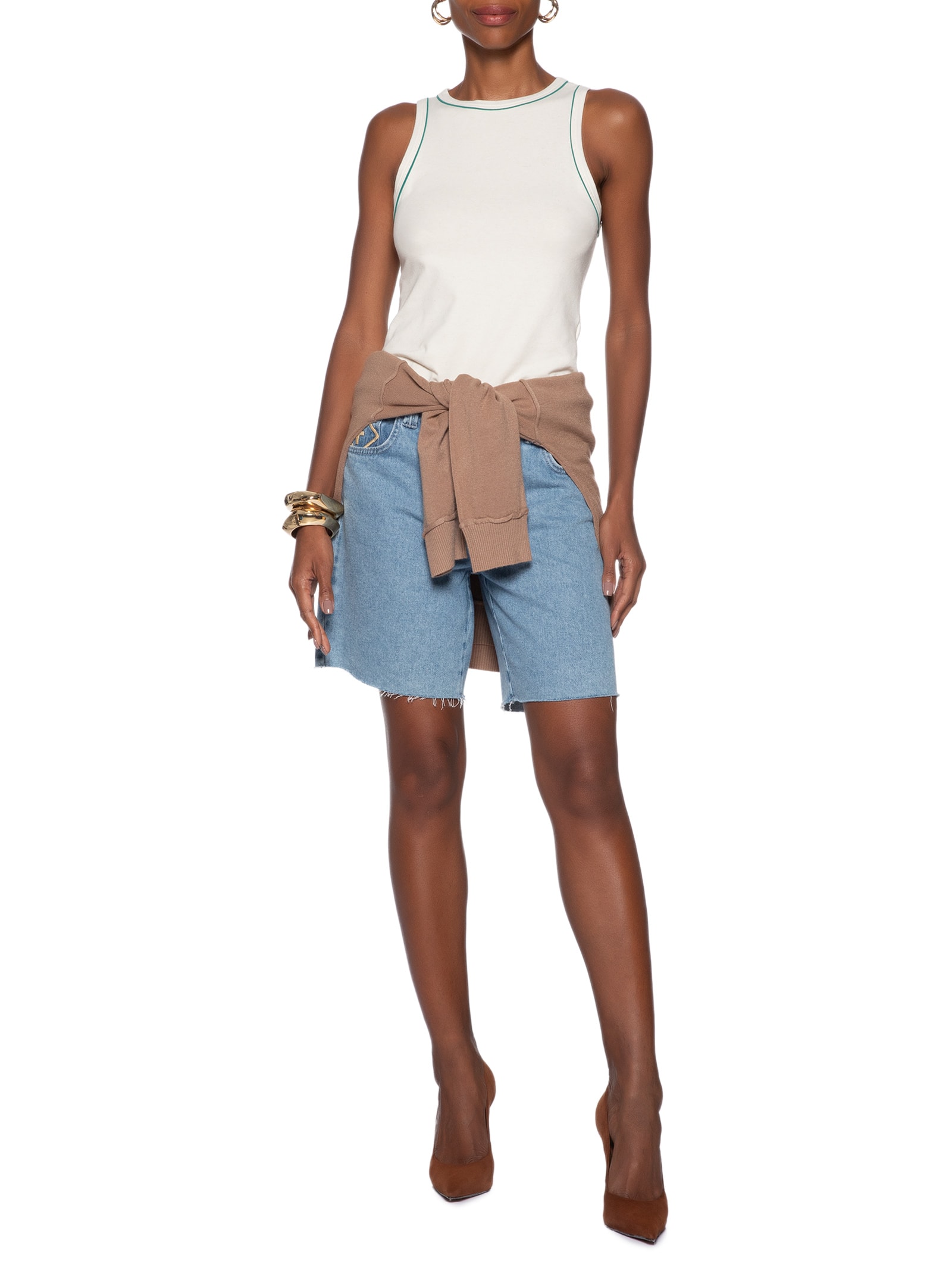 Regata de Linho Feminina – Branco Forum