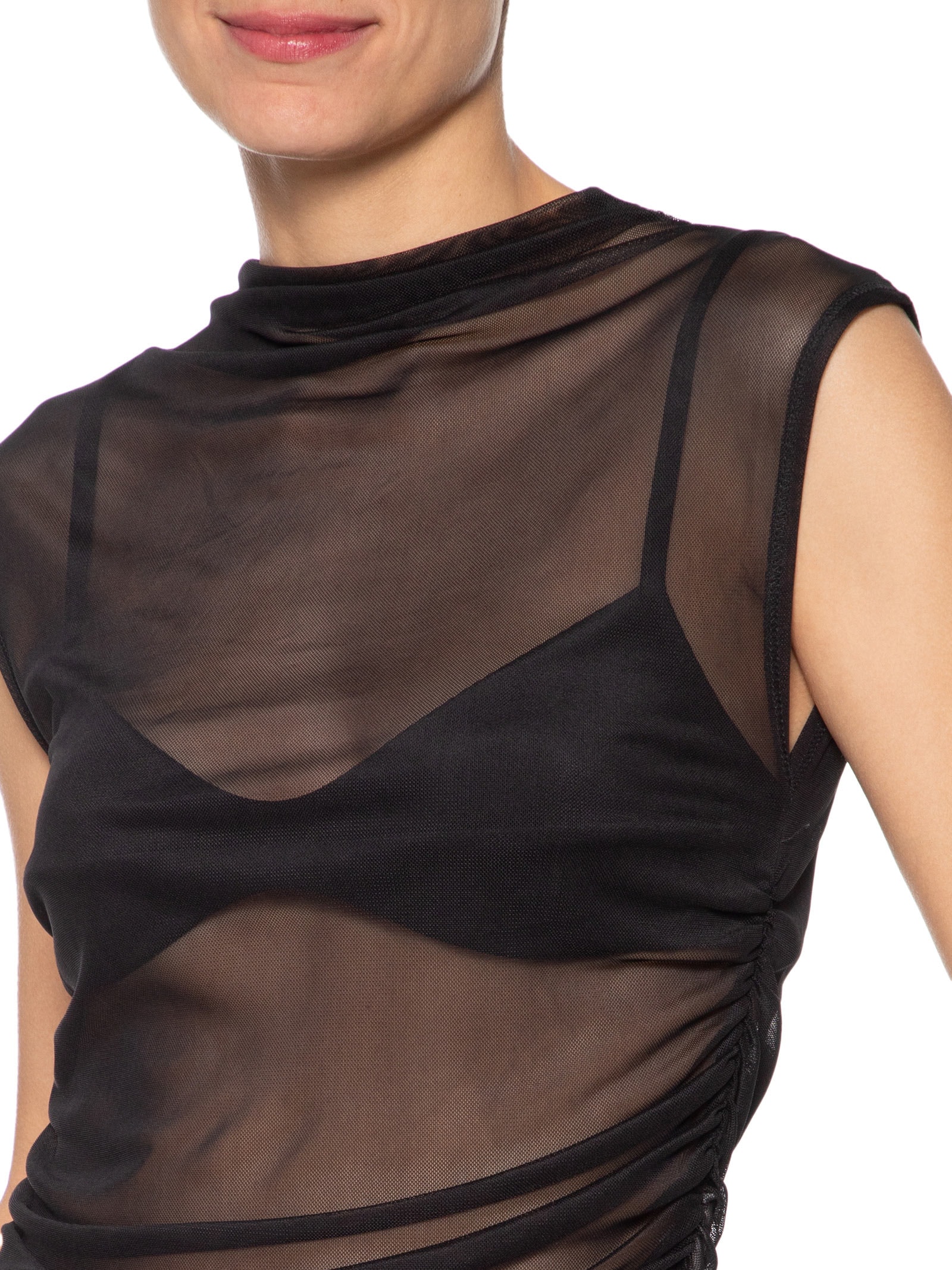 Regata De Tule De Franzidos Preto Animale Jeans