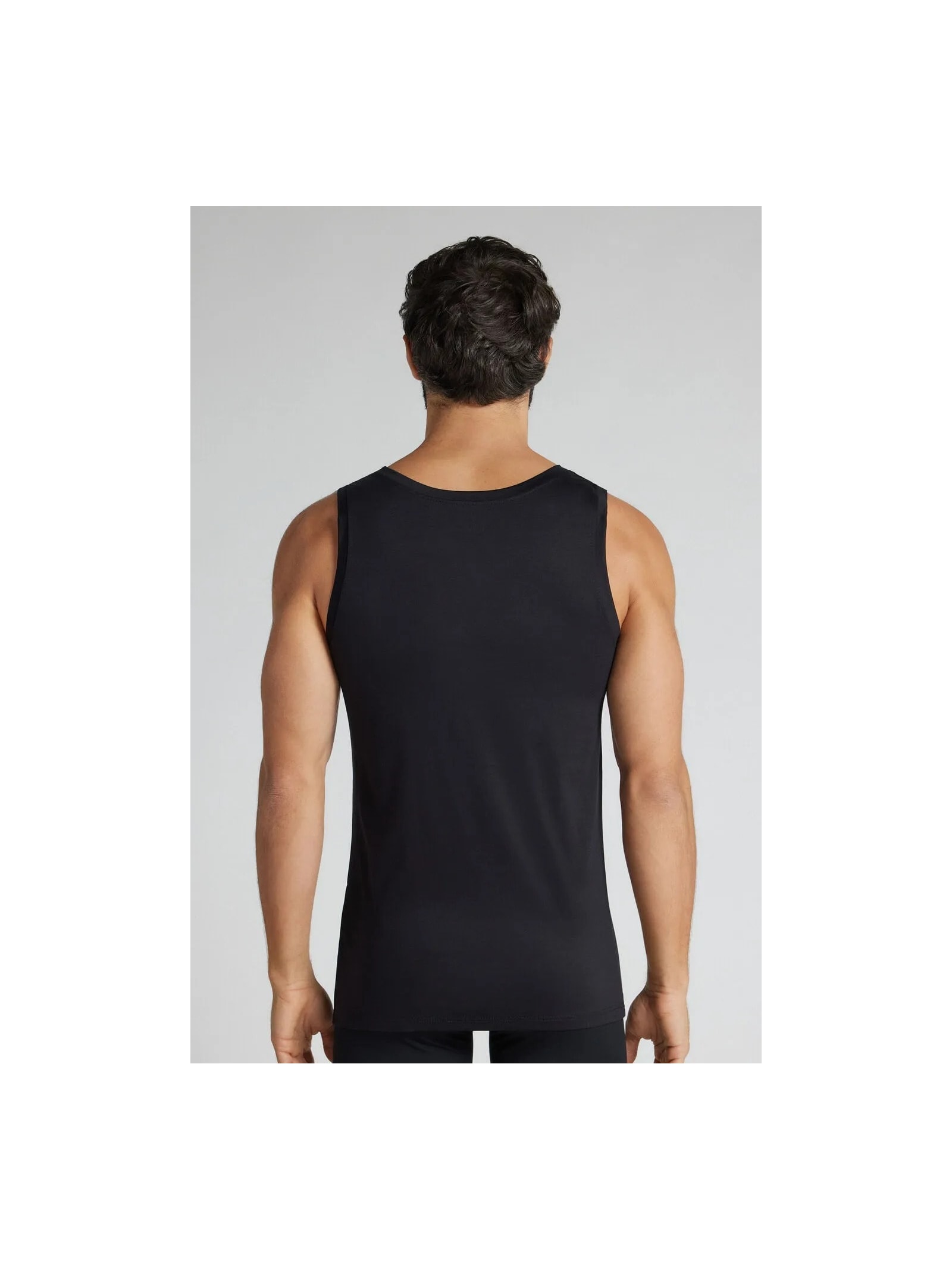 Regata Em Algodão Premium Preto Intimissimi