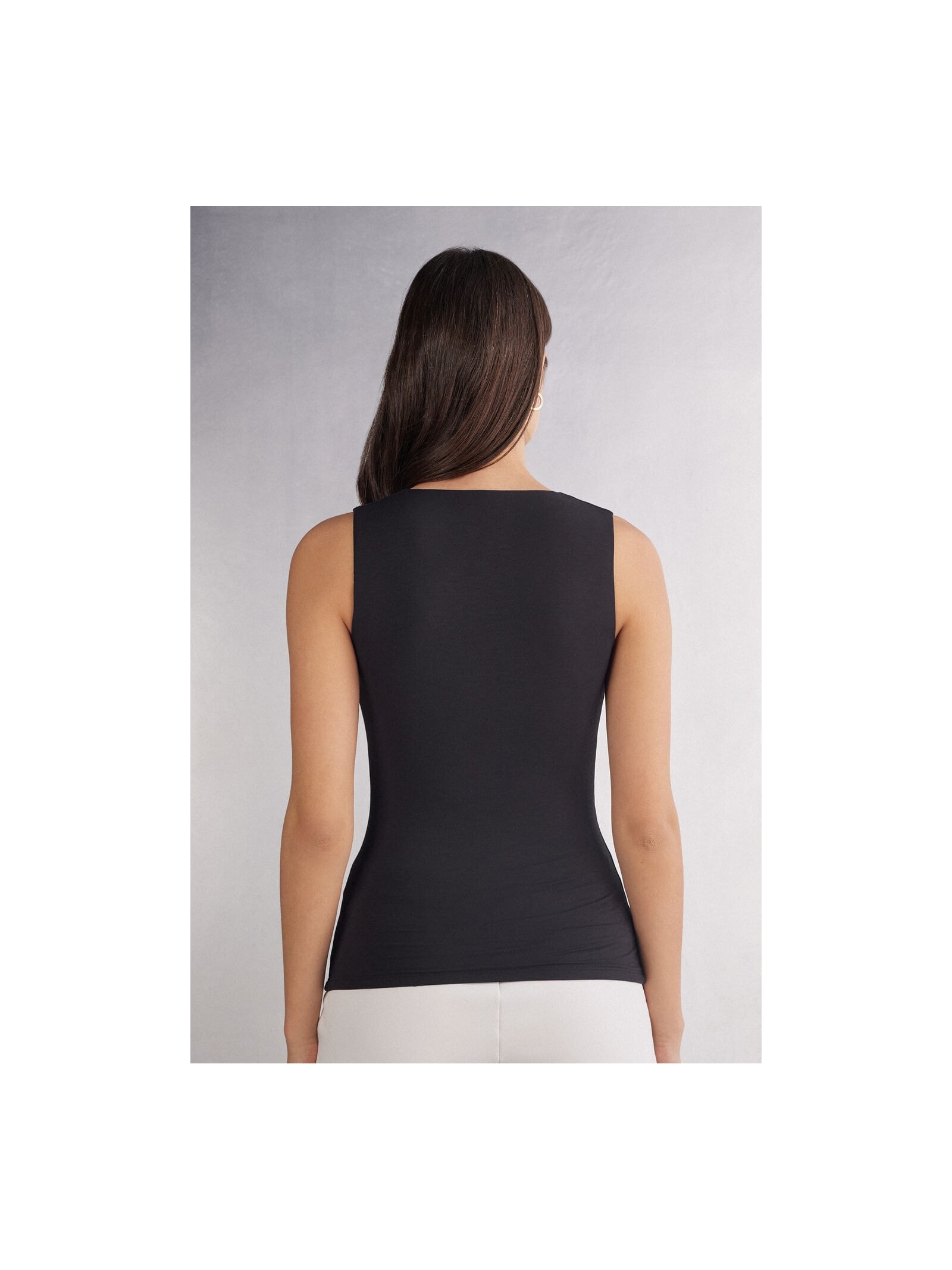 Regata Em Fresh Bamboo Preto Intimissimi
