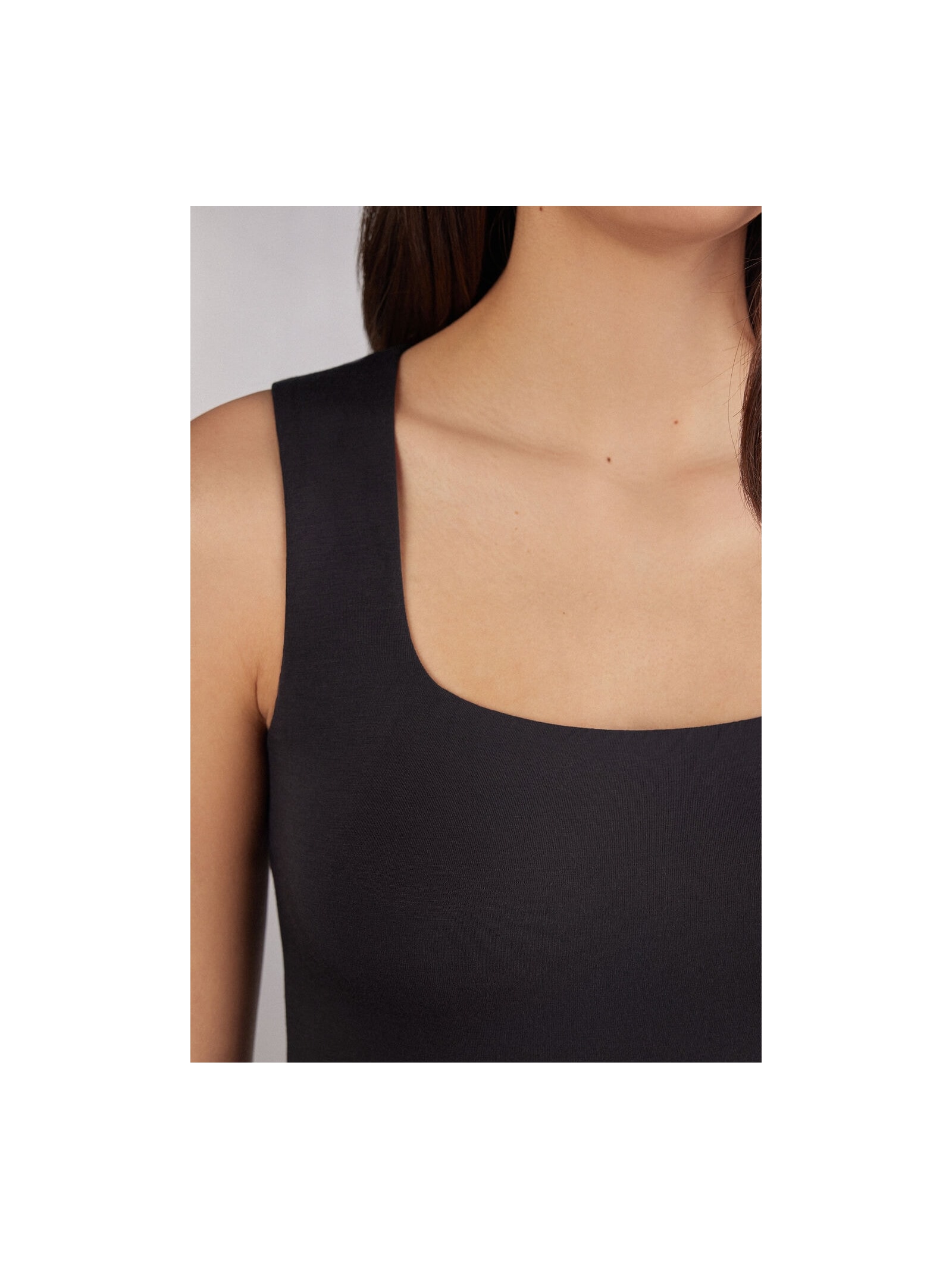 Regata Em Fresh Bamboo Preto Intimissimi