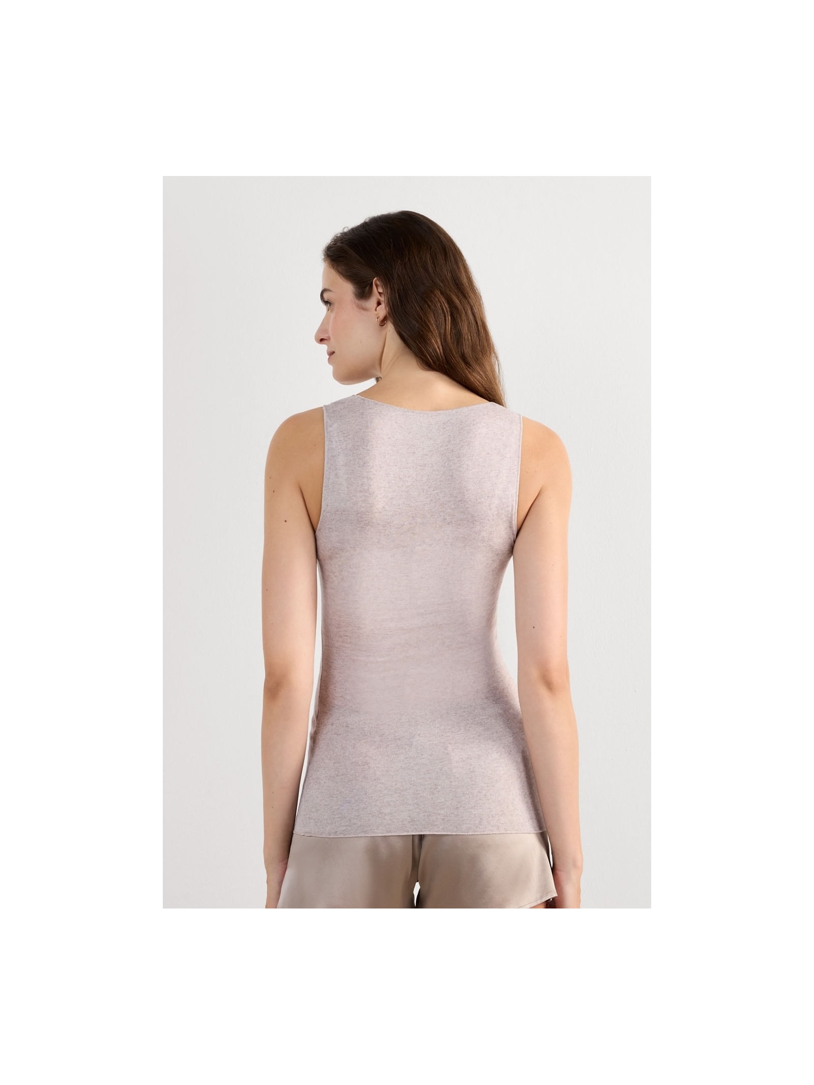 Regata Em Modal e Cashmere Ultralight Bege Intimissimi