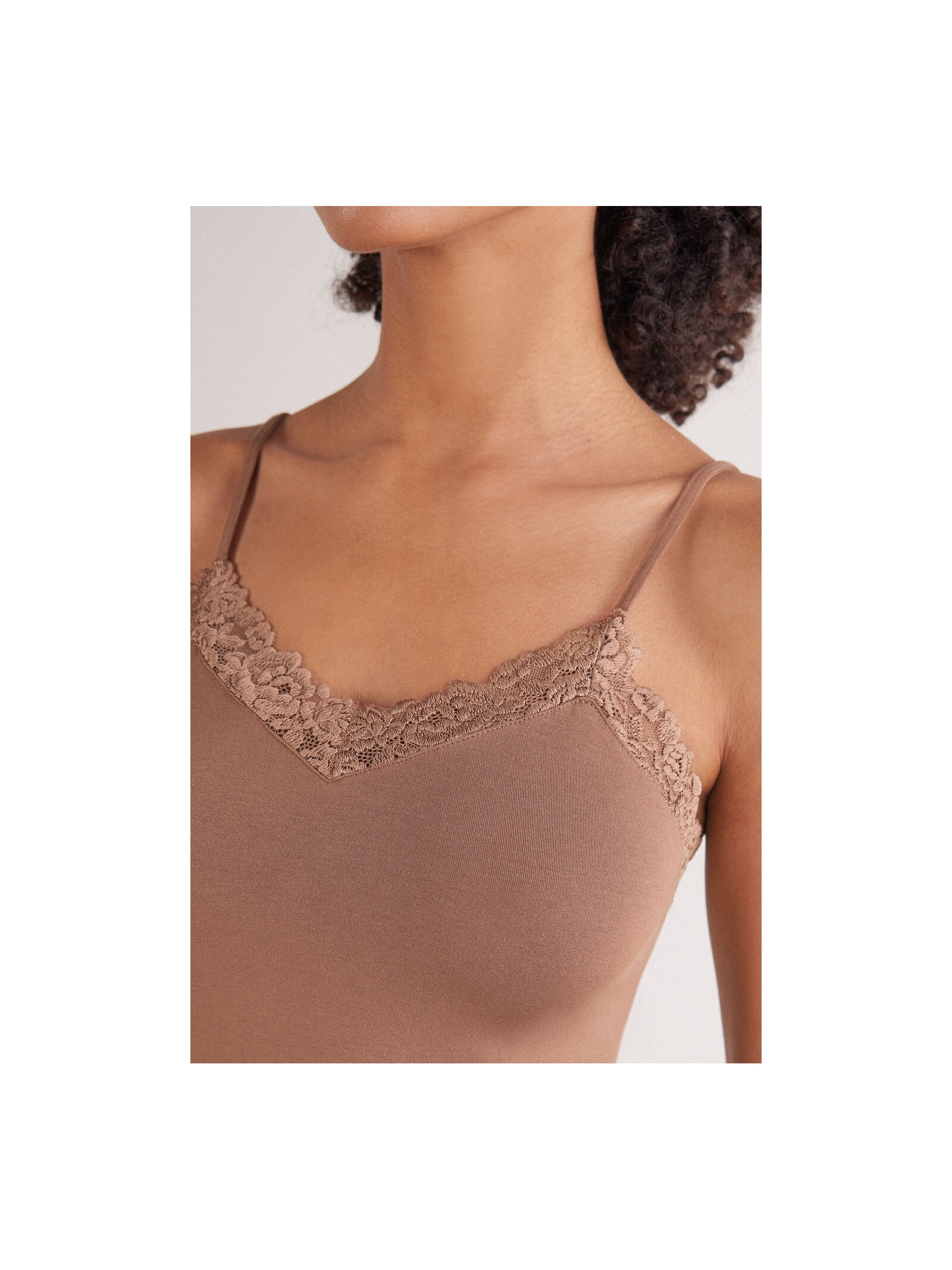 Regata Em Modal Pretty Flowers Marrom Intimissimi