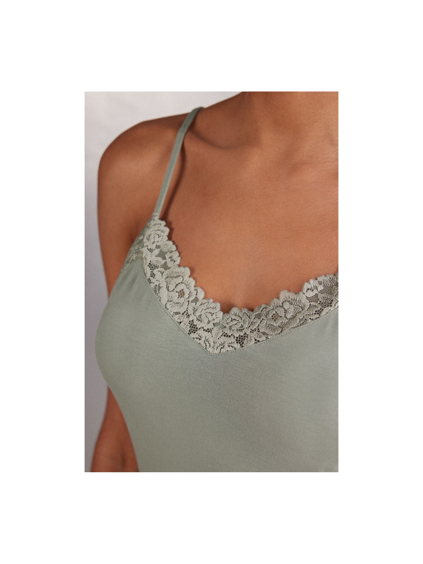 Regata Em Modal Pretty Flowers Verde Intimissimi