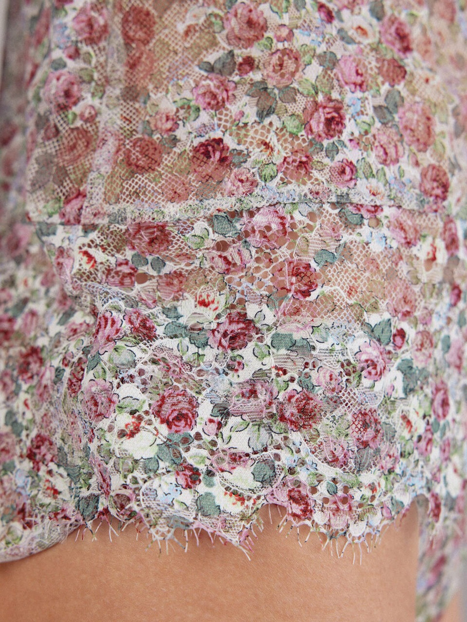 Regata Em Renda Floral Romance Rosa Intimissimi