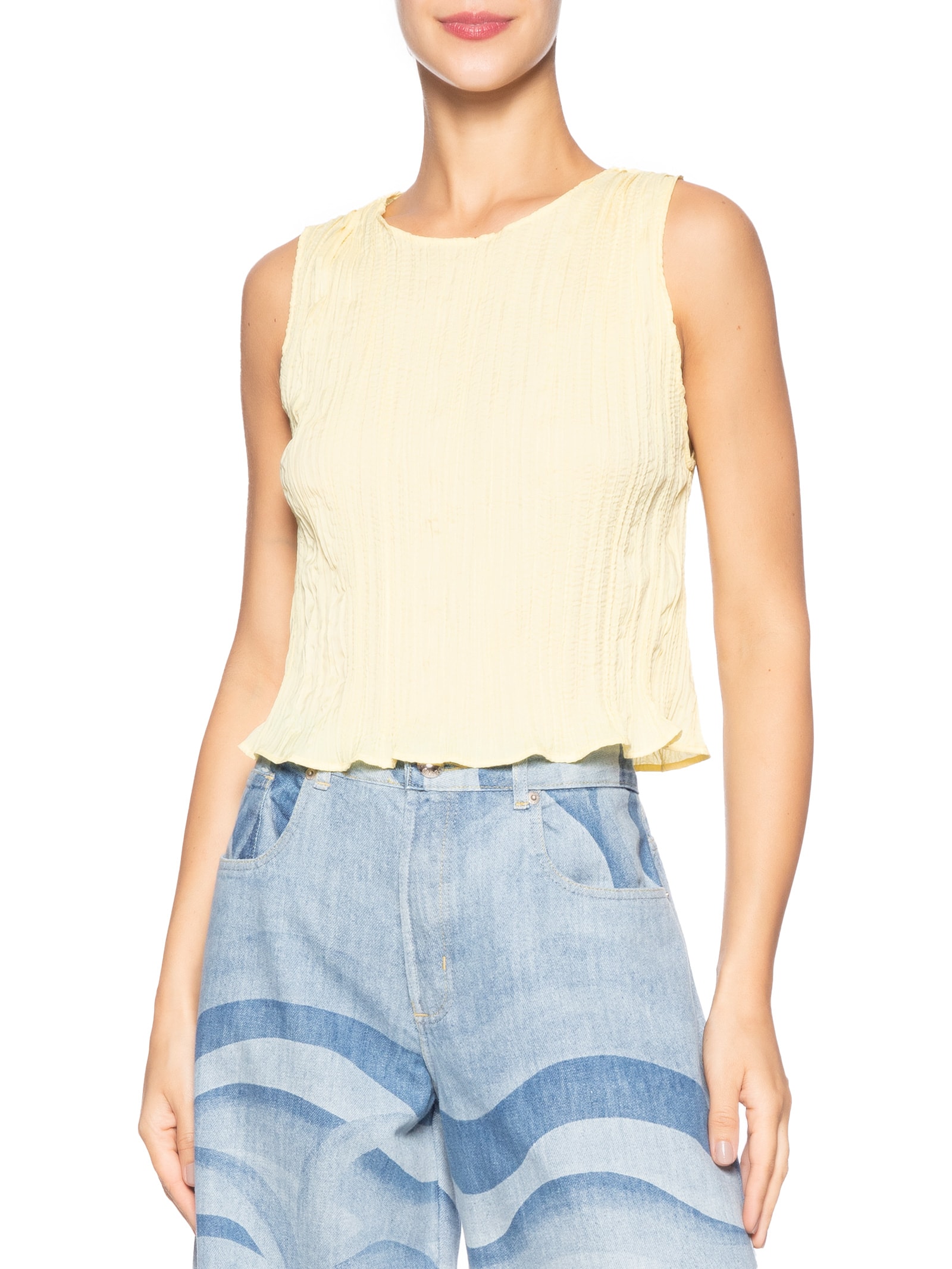 Regata Feminina 3D Amarelo Farm