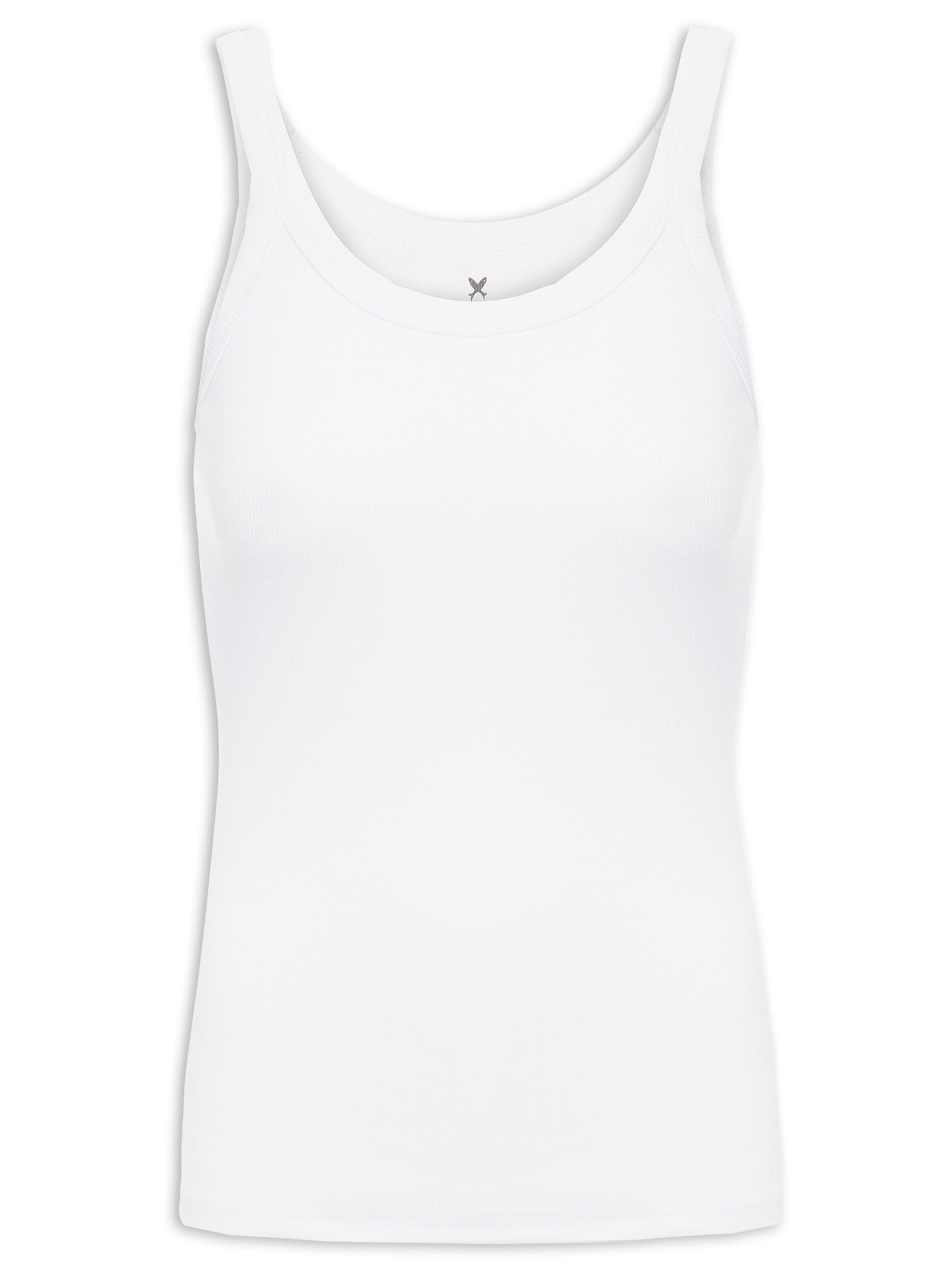 Regata Feminina Alças Finas Branco  Hering