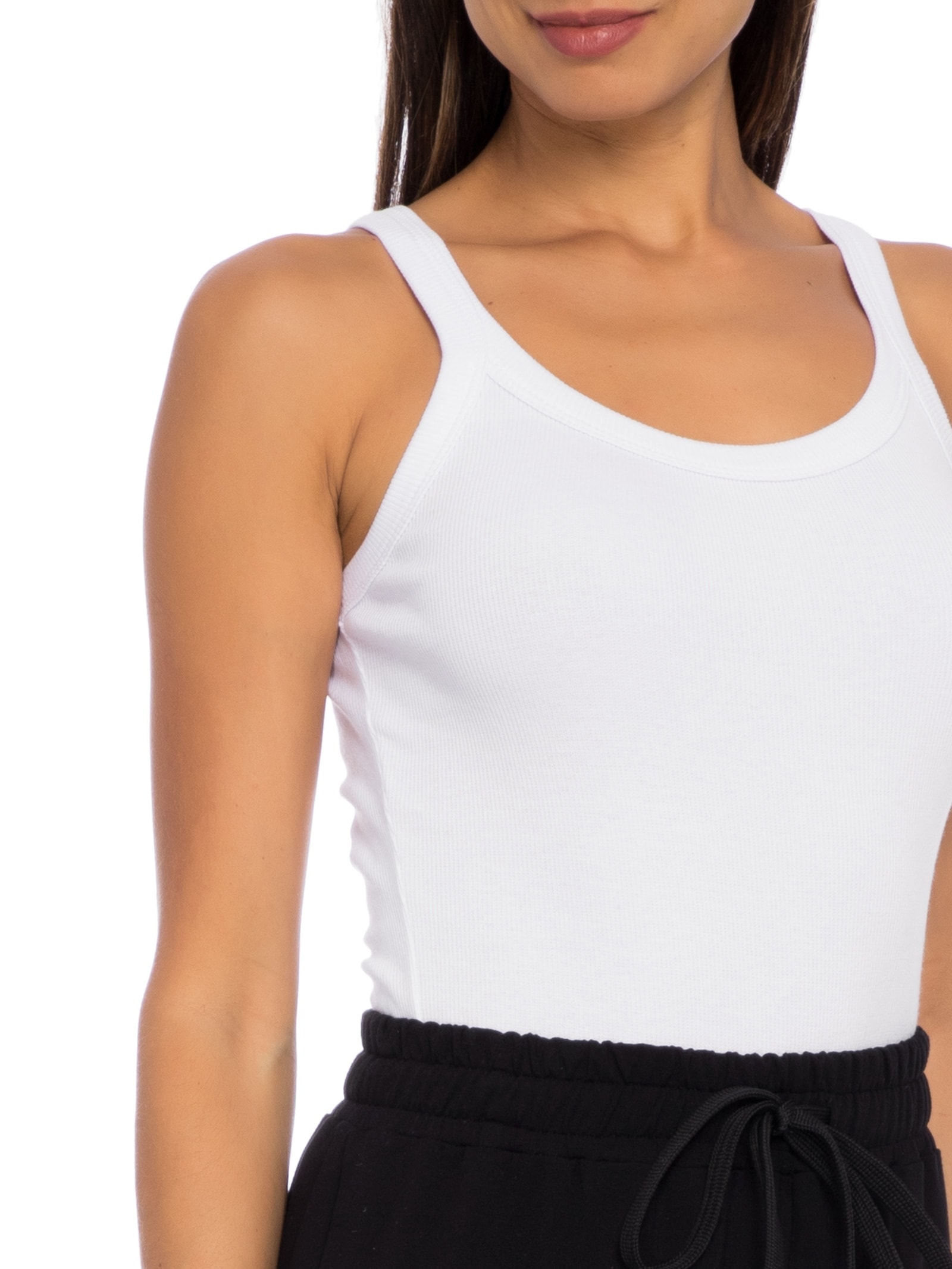 Regata Feminina Alças Finas Branco  Hering