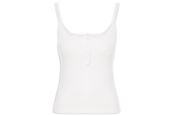 Regata Feminina Alcinha Com Detalhe - Branco