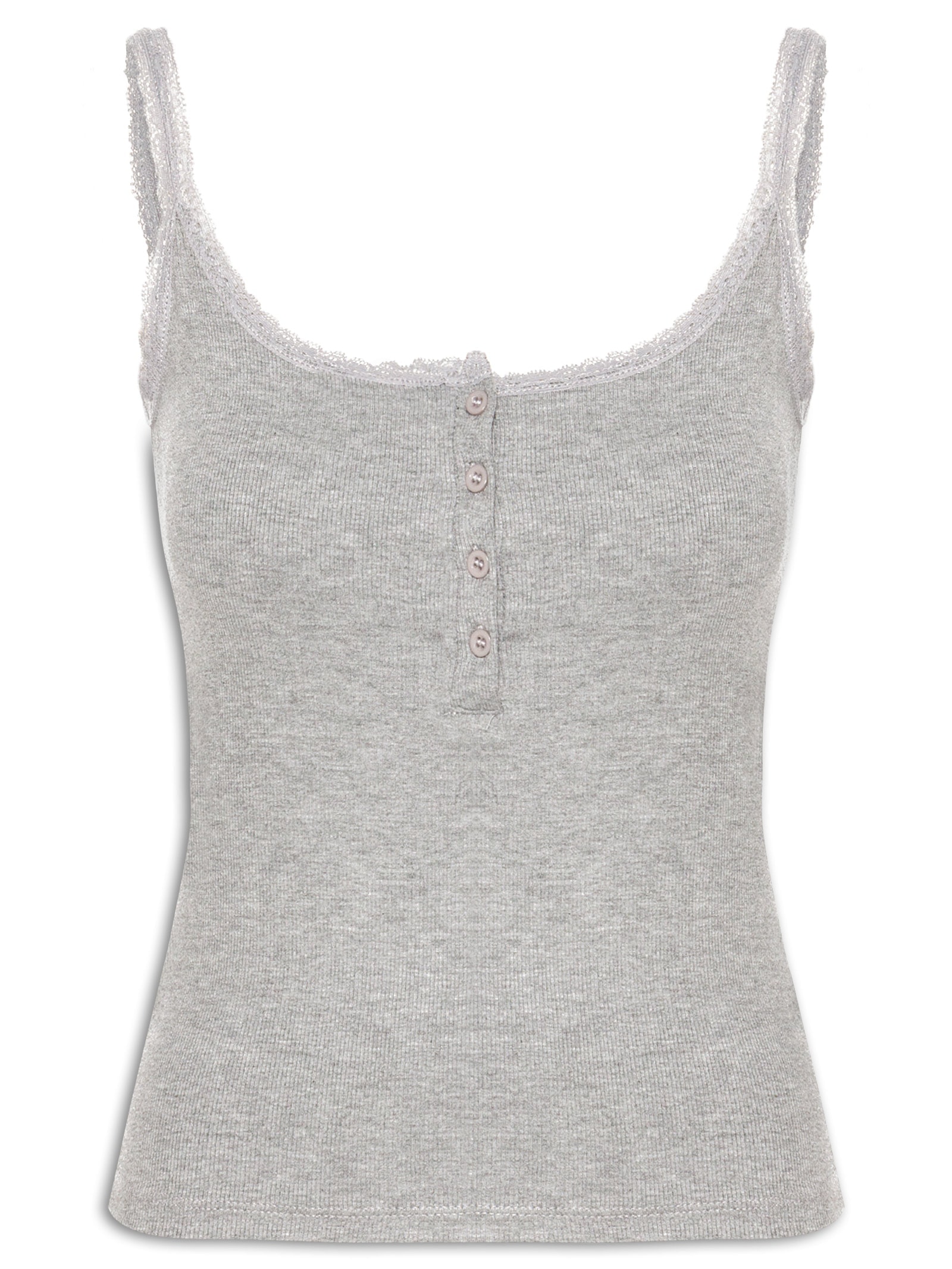 Regata Feminina Alcinha Com Detalhe Cinza Basiq