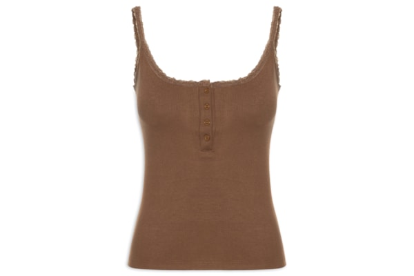 Regata Feminina Alcinha Com Detalhe - Marrom