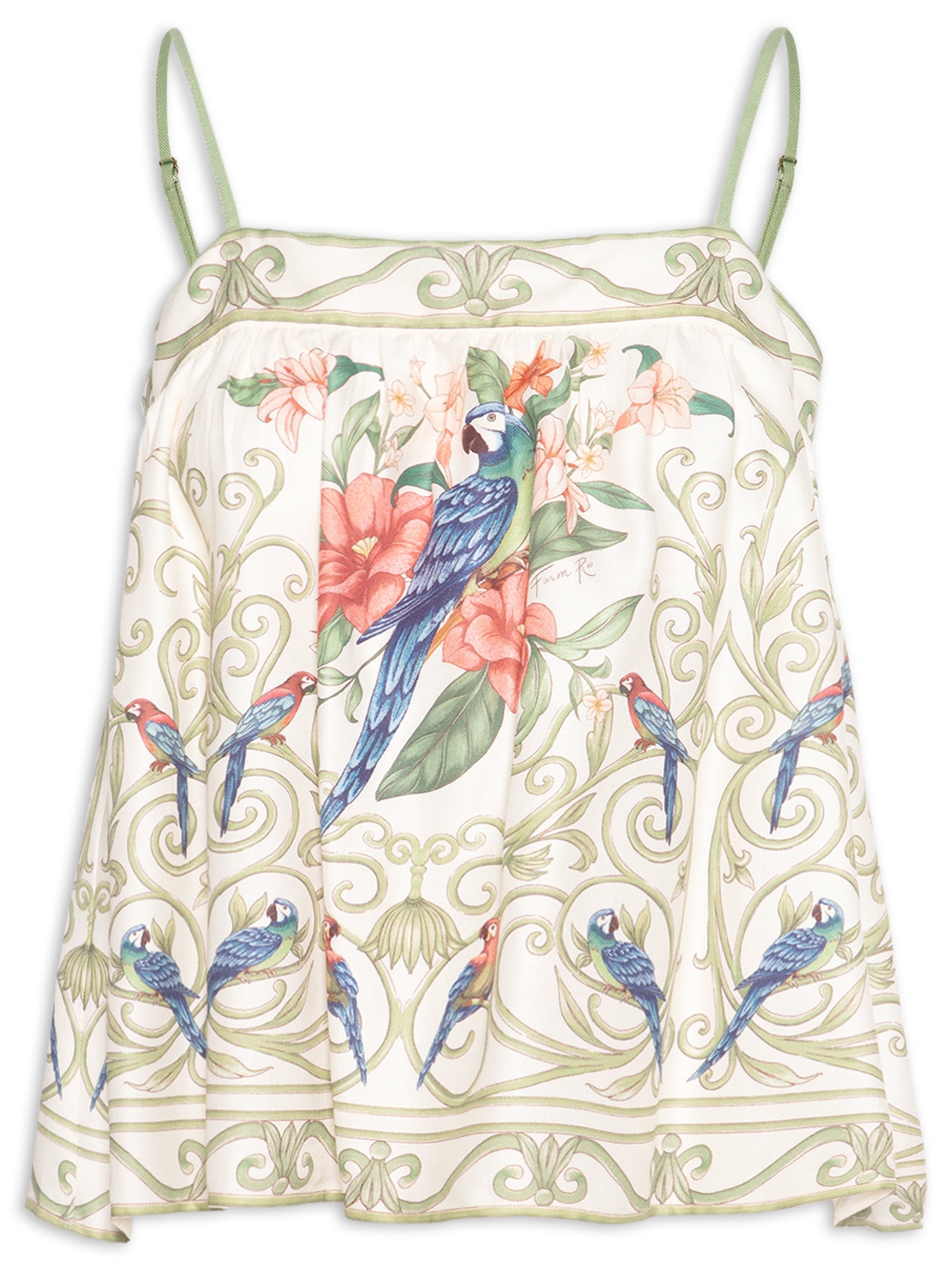 Regata Feminina Arabesco Tropical Off White Farm