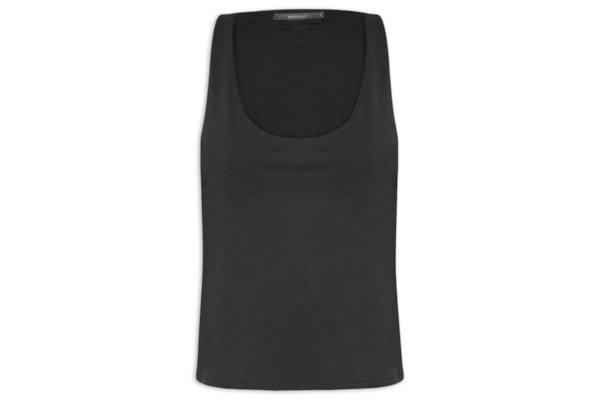 Regata Feminina Barra Fraldada - Preto