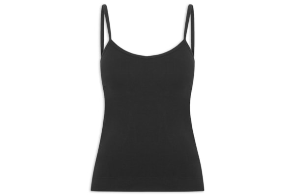 Regata Feminina Basic Alça Fina - Preto