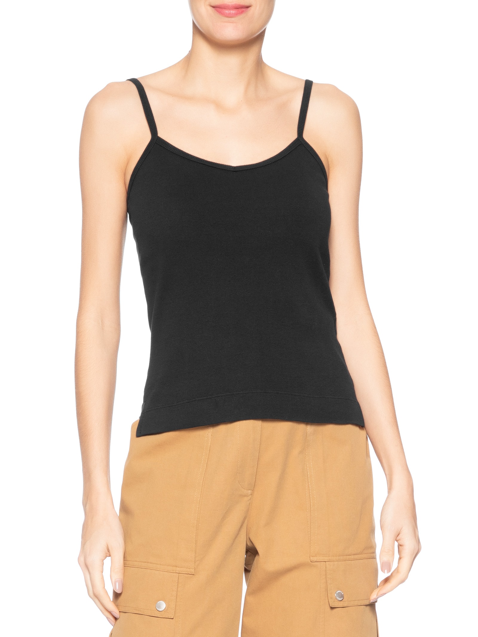 Regata Feminina Basic Alça Fina Preto Animale Jeans