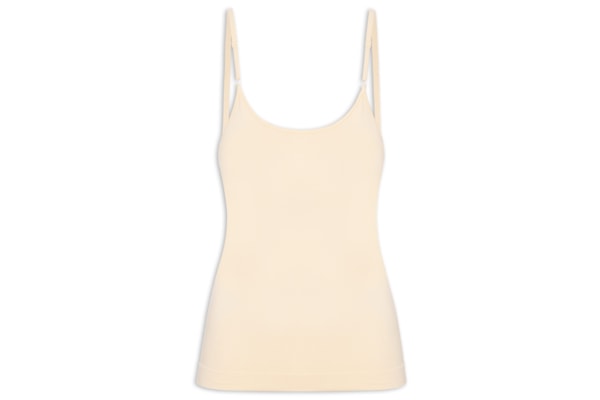 Regata Feminina Básica Alcinha Com Bojo - Bege