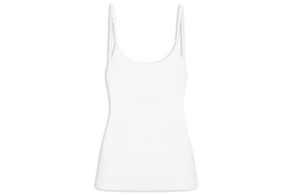 Regata Feminina Básica Alcinha Com Bojo - Branco