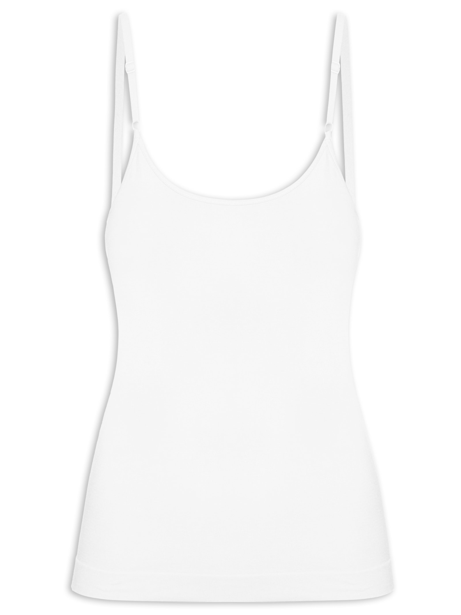 Regata Feminina Básica Alcinha Com Bojo Branco Basiq