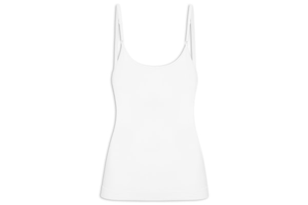 Regata Feminina Básica Alcinha Com Bojo - Branco