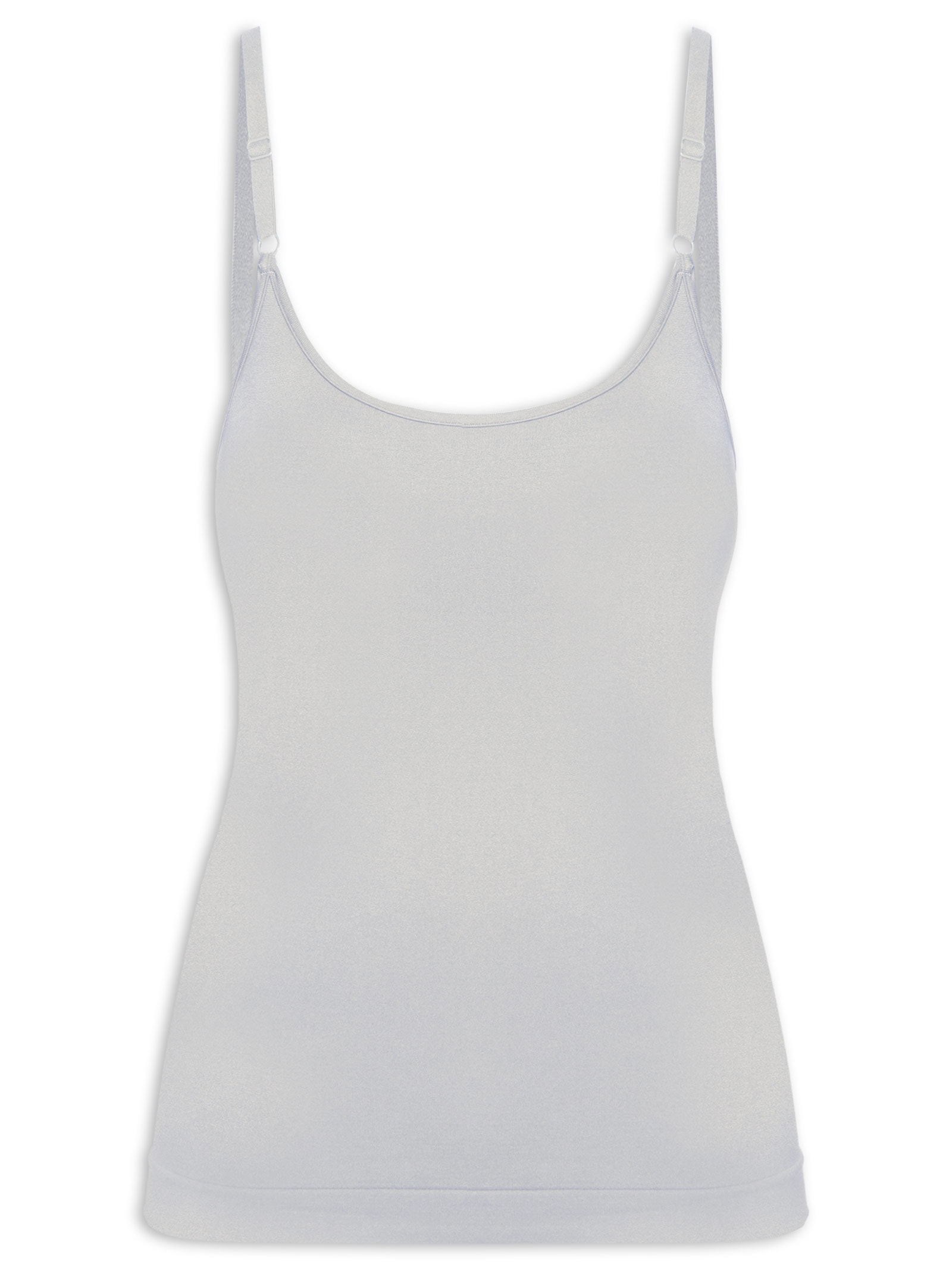 Regata Feminina Básica Alcinha Com Bojo Cinza Basiq