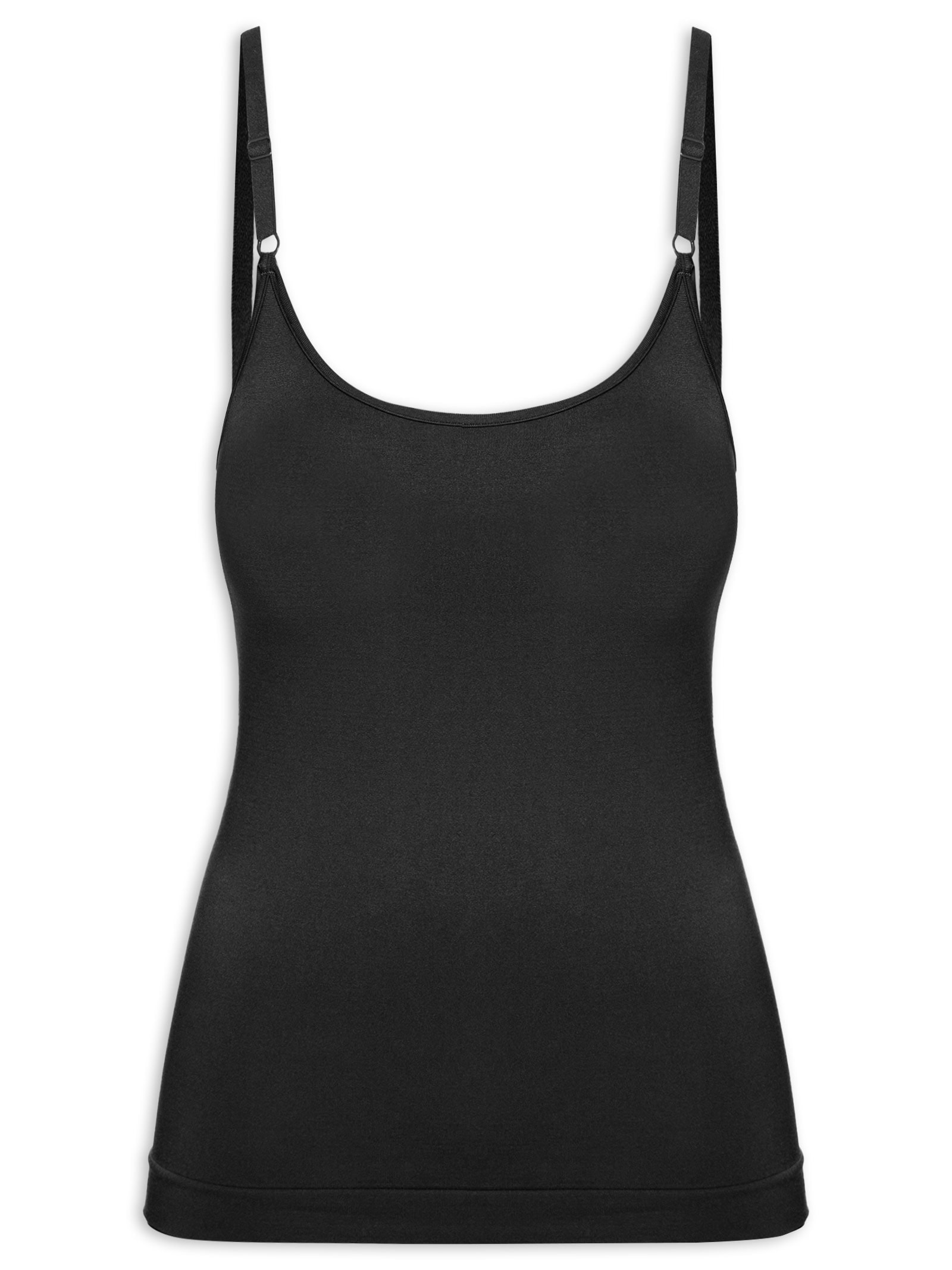 Regata Feminina Básica Alcinha Com Bojo Preto Basiq