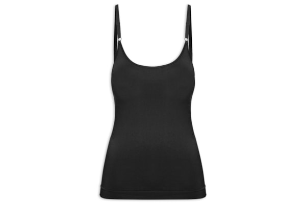 Regata Feminina Básica Alcinha Com Bojo - Preto