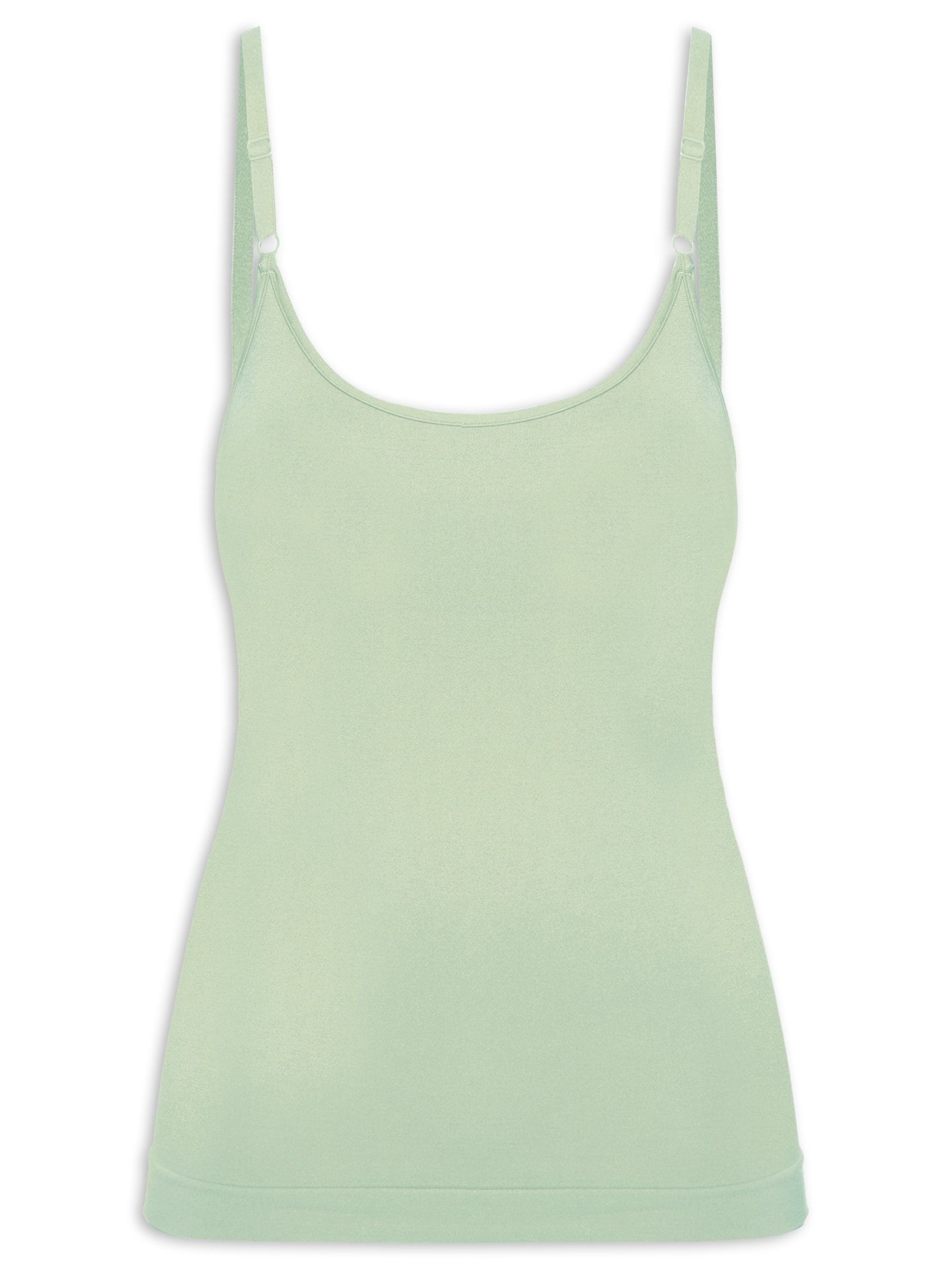 Regata Feminina Básica Alcinha Com Bojo Verde Basiq