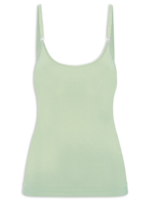 Regata Feminina Básica Alcinha Com Bojo - Verde