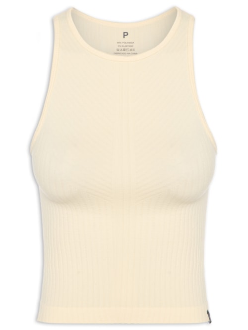 Regata Feminina Básica Canelada – Amarelo