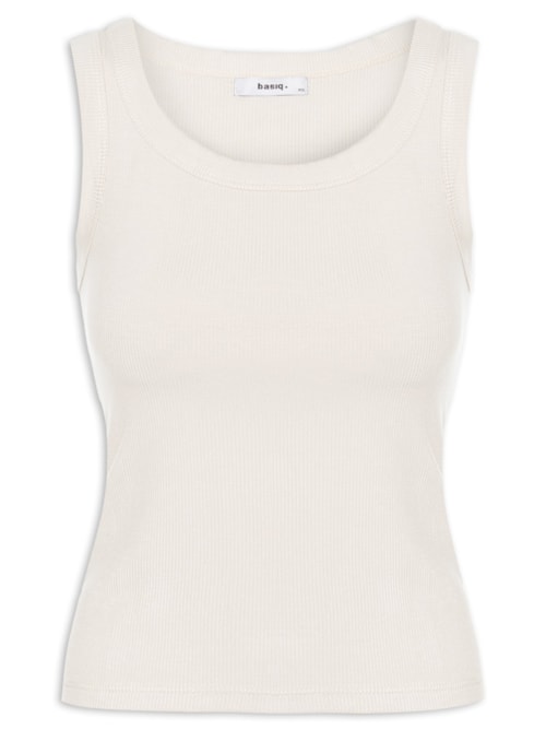 Regata Feminina Básica Canelada – Cinza