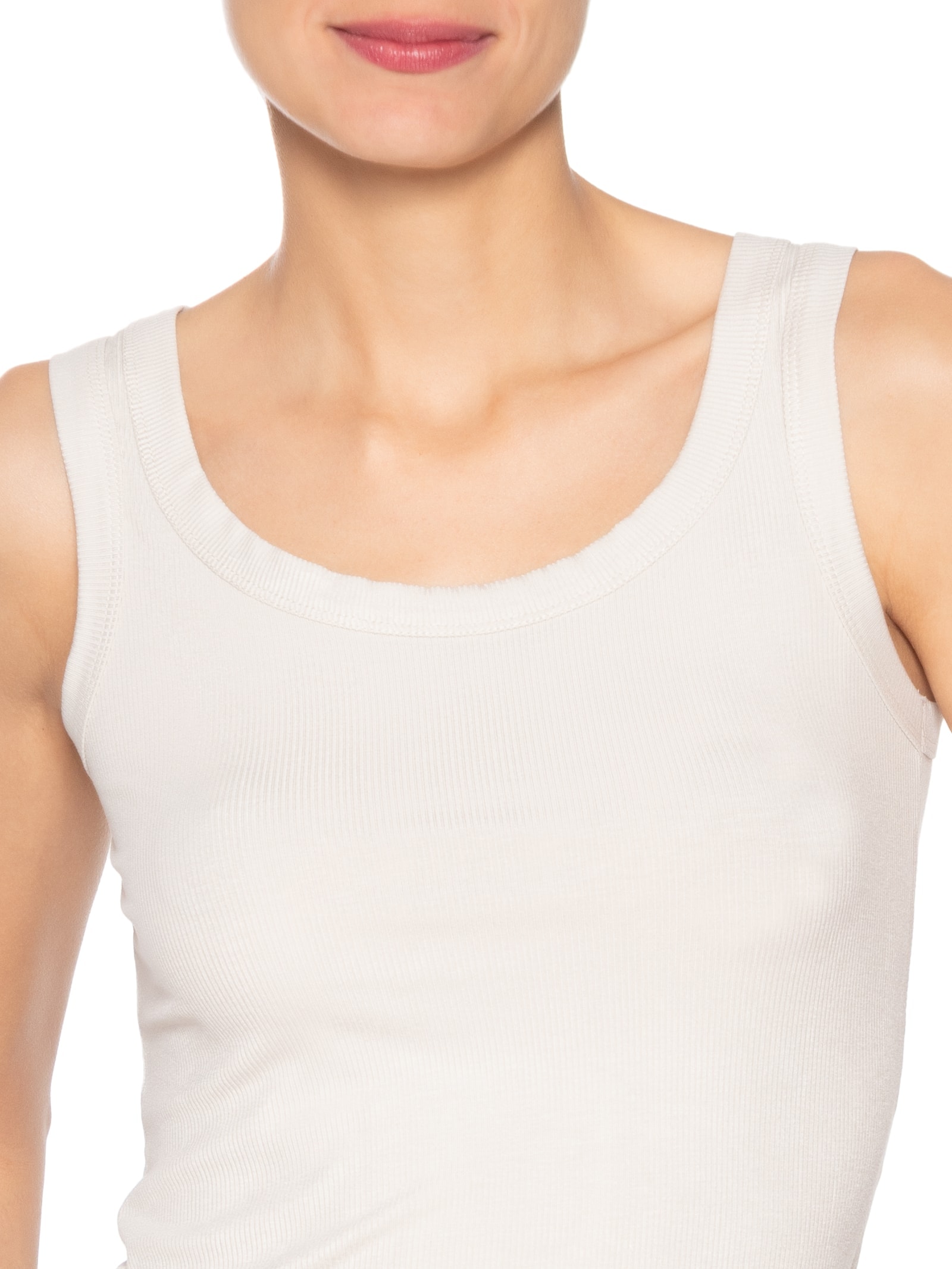 Regata Feminina Básica Canelada Cinza Basiq