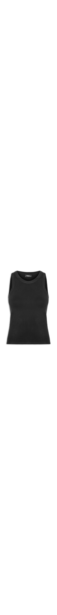 Regata Feminina Básica Canelada - Preto