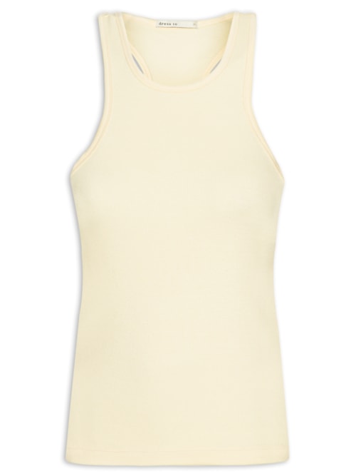 Regata Feminina Básica Canelado - Bege