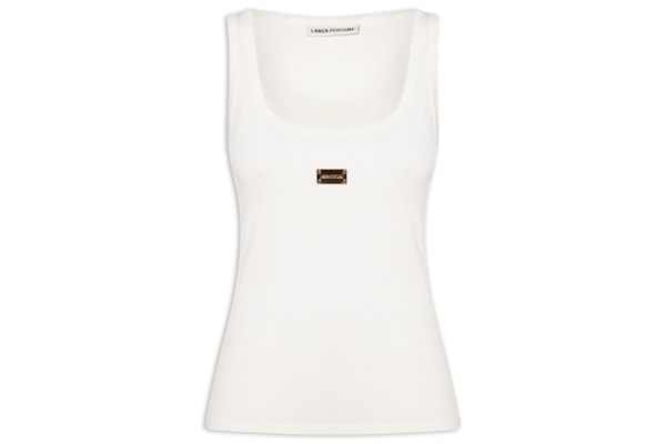 Regata Feminina Básica Com Placa - Branco