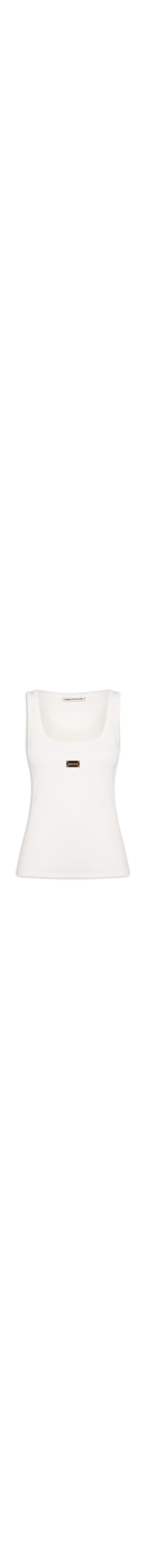Regata Feminina Básica Com Placa - Branco