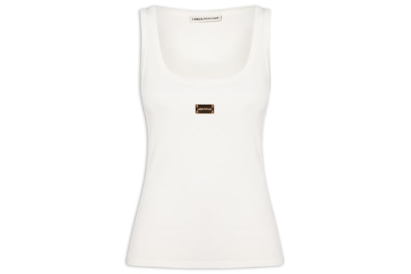 Regata Feminina Básica Com Placa - Branco