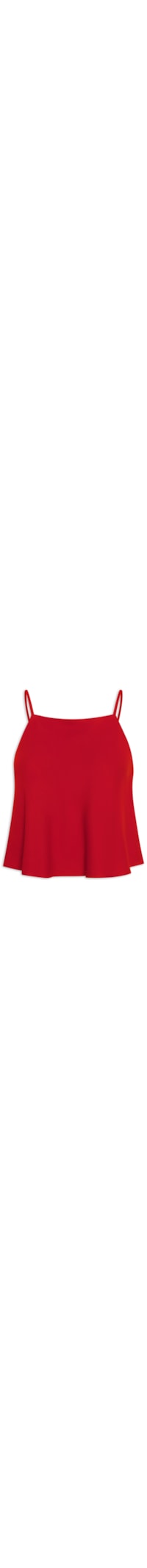 Regata Feminina Básica Crepe - Vermelho