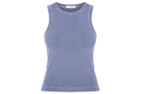 Regata Feminina Básica Estonada - Azul