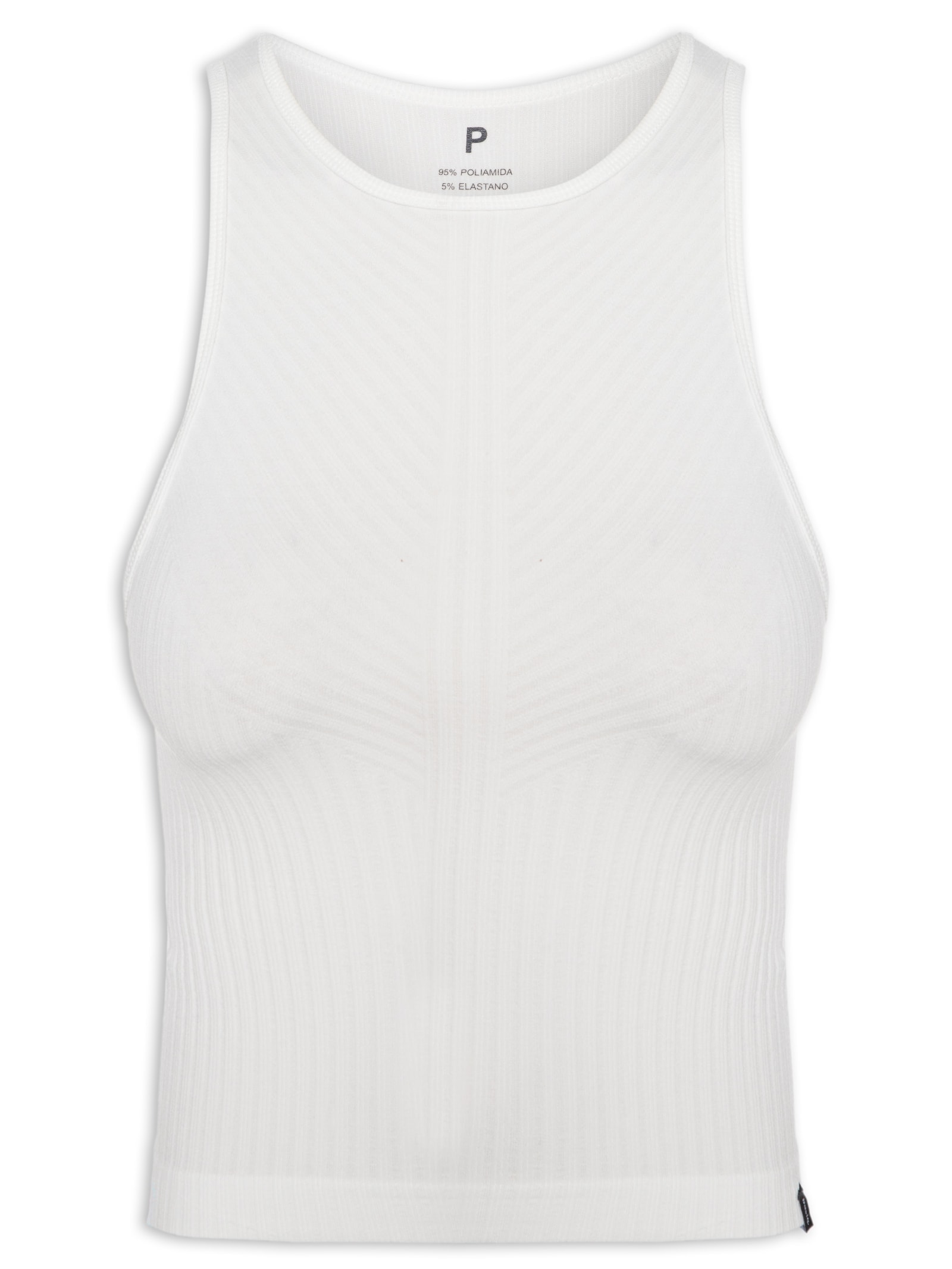 Regata Feminina Básica Poliamida Branco Basiq