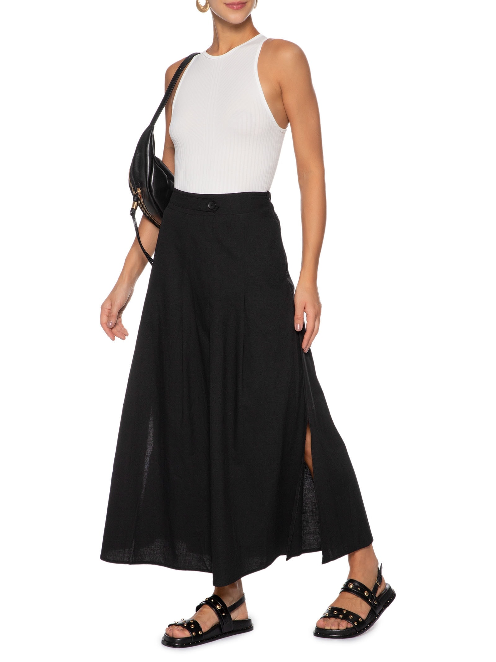 Regata Feminina Básica Poliamida Branco Basiq