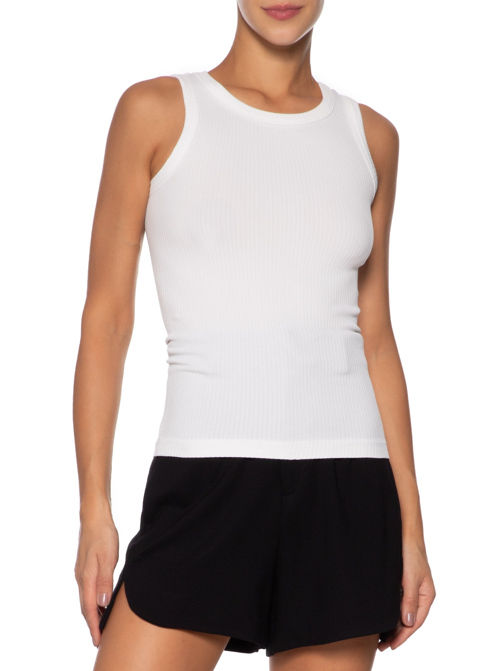 Regata Feminina Básica Poliamida Branco Basiq