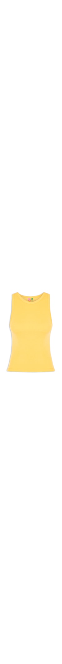 Regata Feminina Básica Rib - Amarelo