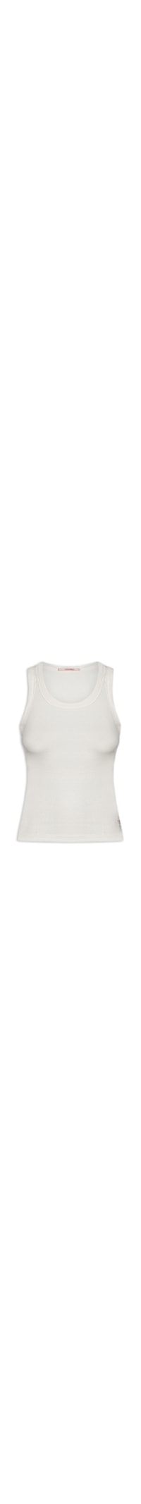 Regata Feminina Básica Rib Com Elastano - Branco