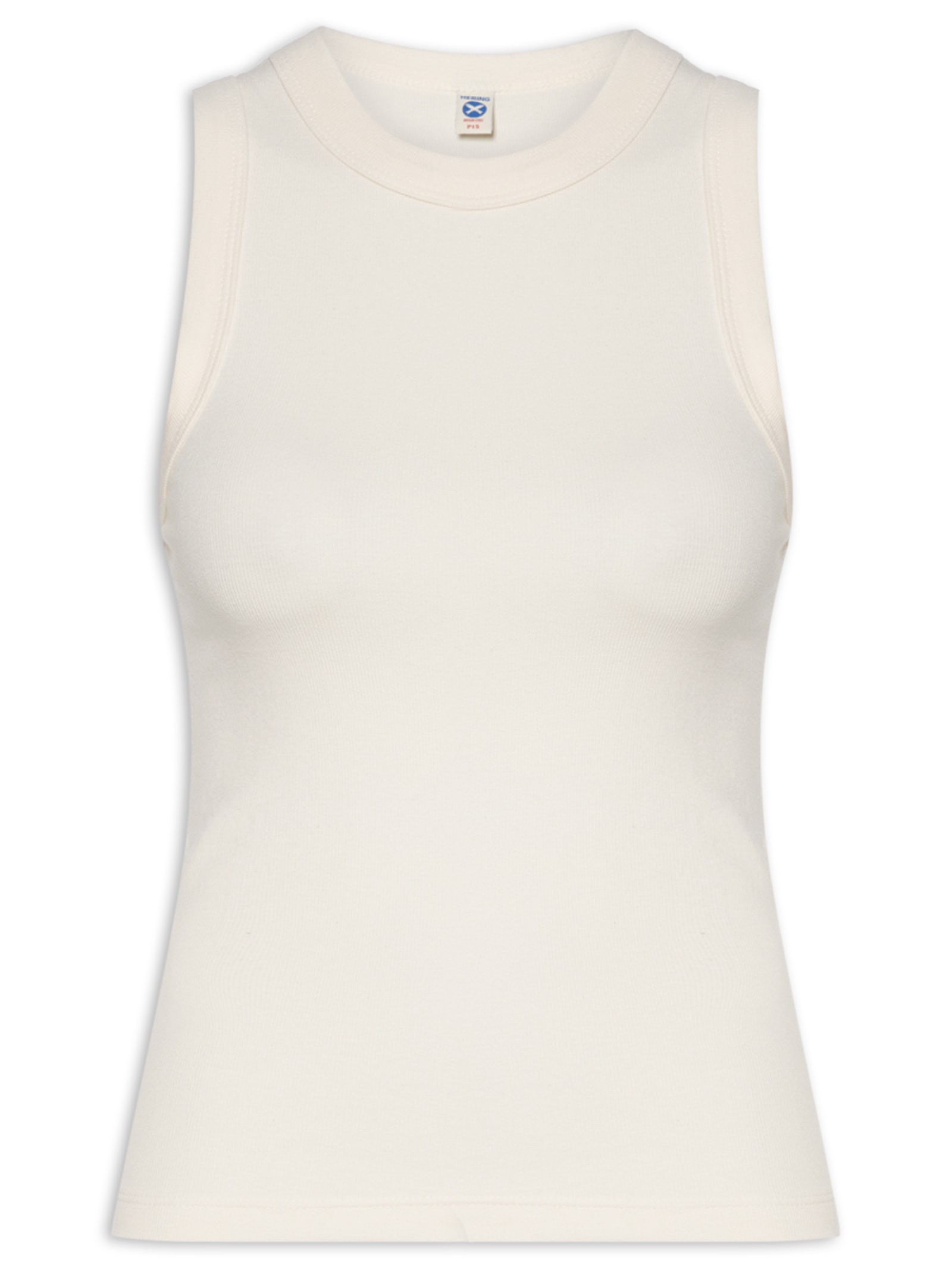 Regata Feminina Básica Slim Neck Off White Hering