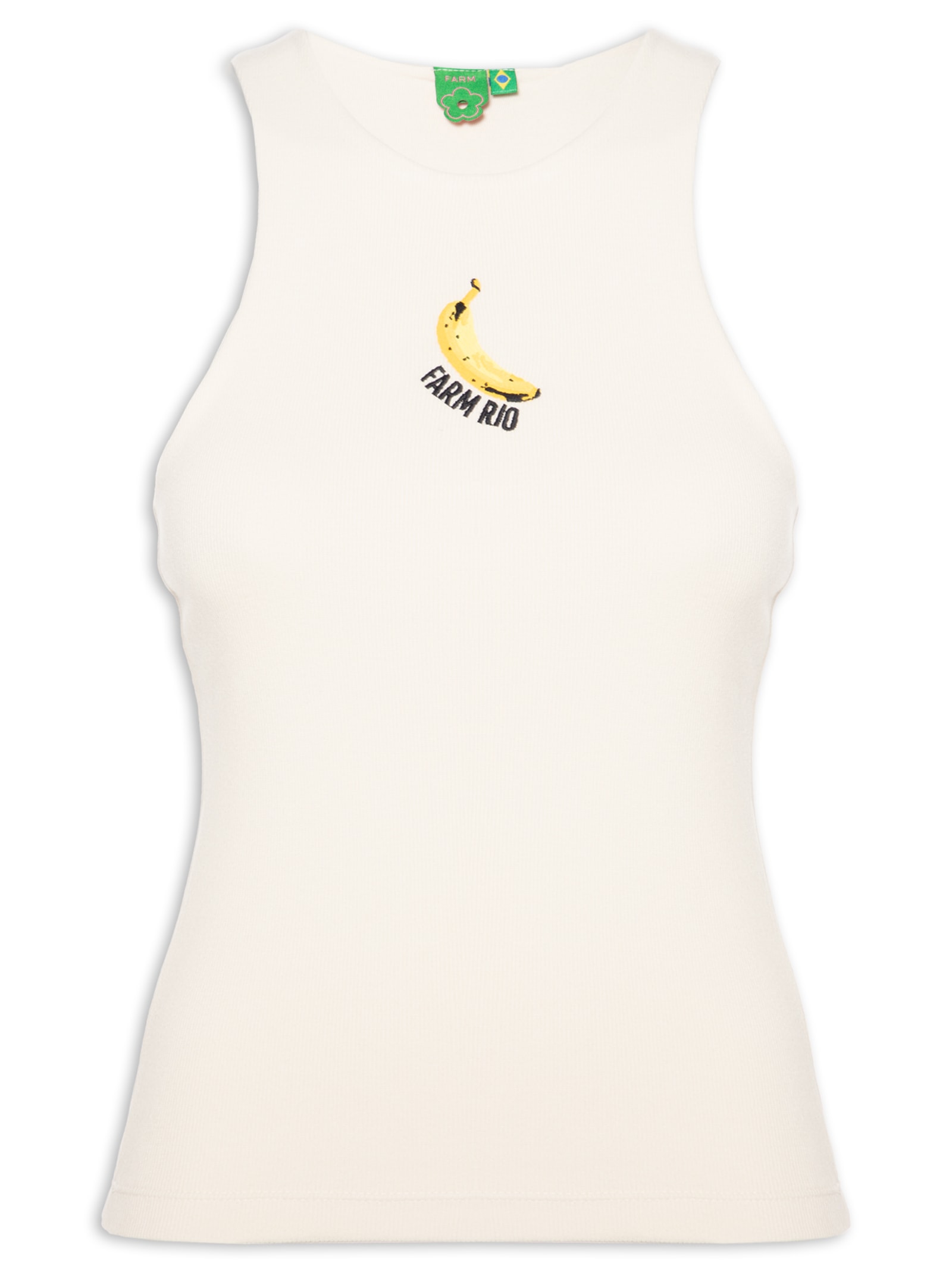 Regata Feminina Bordada Banana – Off White Farm