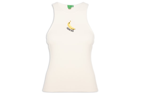 Regata Feminina Bordada Banana – Off White
